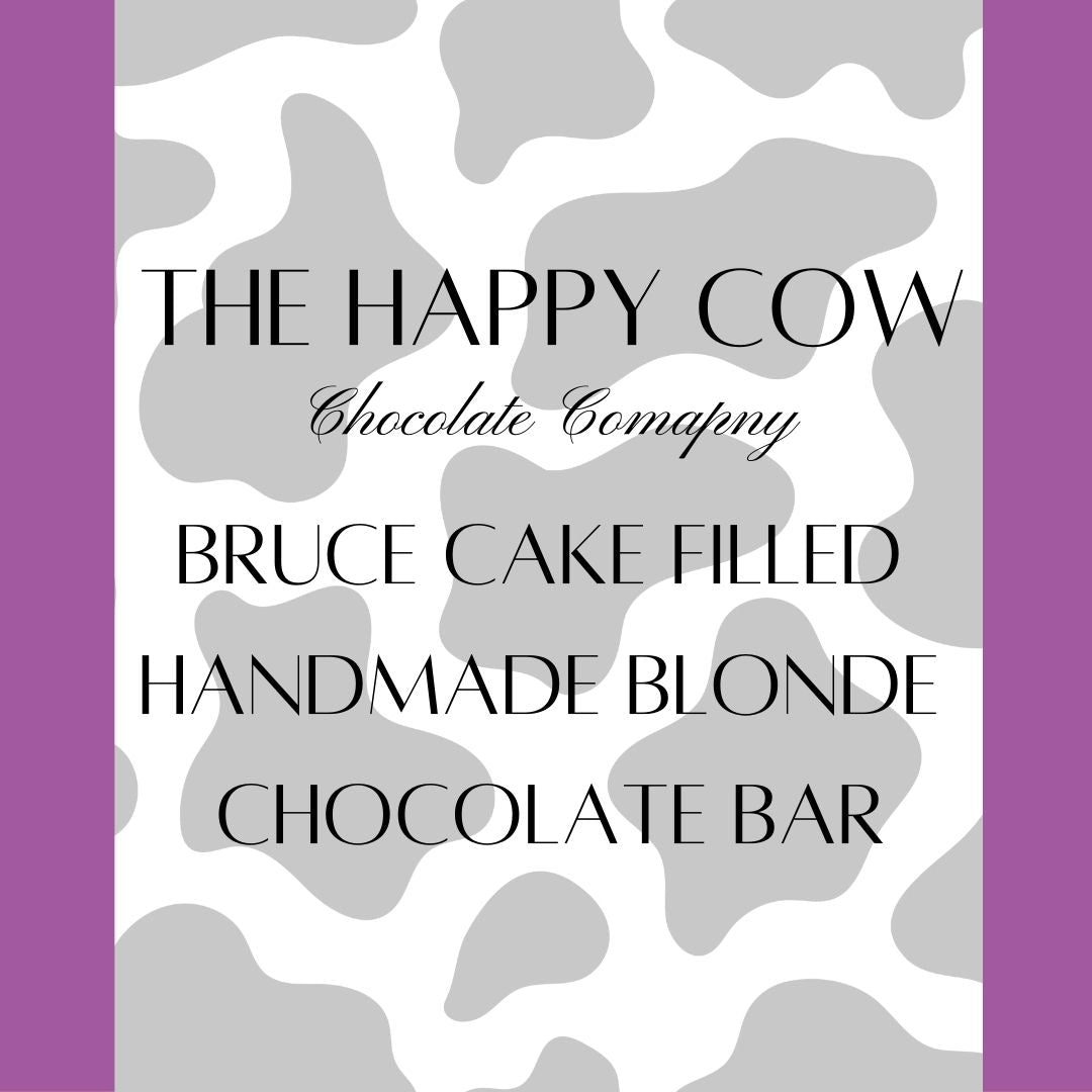 The Bruce Cake Filled Handmade Blonde Chocolate Bar