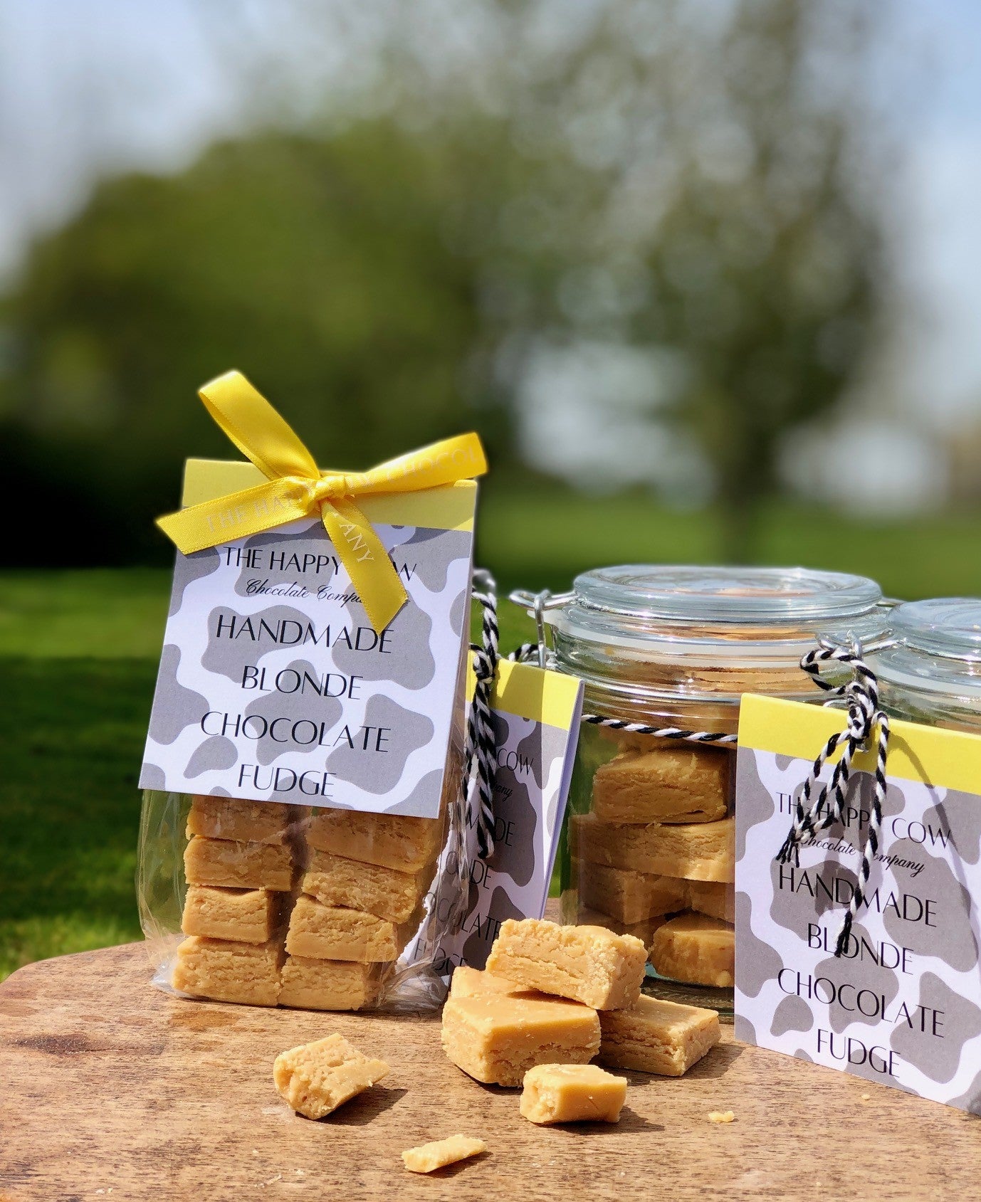 Handmade Blonde Chocolate Fudge Jars