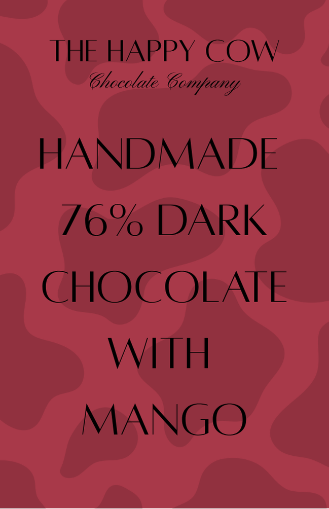 Handmade 76% Dark Chocolate with Dried Mango