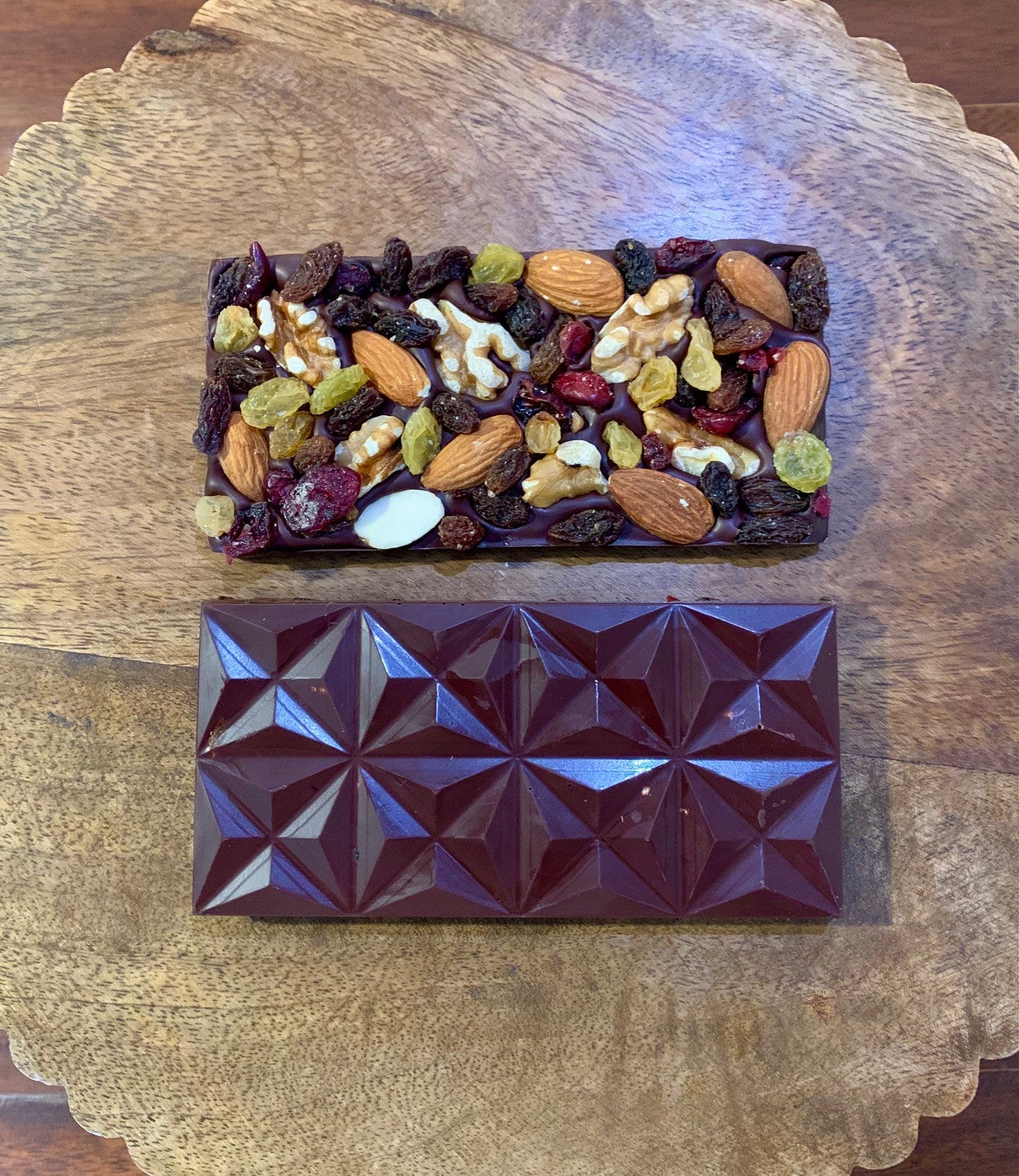 Handmade 76% Dark Chocolate with Assorted Fruit & Nuts