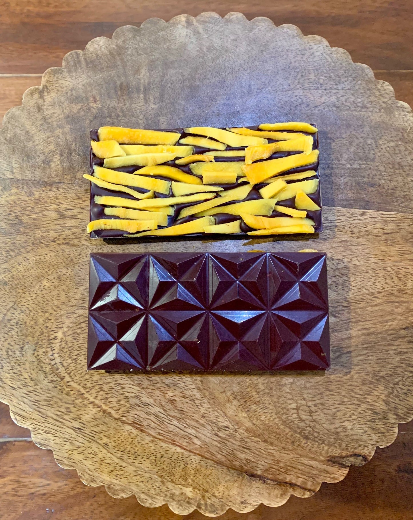 Handmade 76% Dark Chocolate with Dried Mango