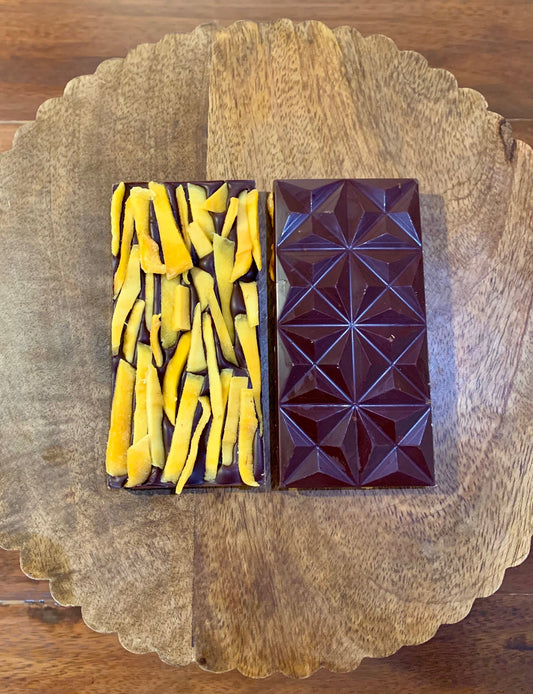 Handmade 76% Dark Chocolate with Dried Mango