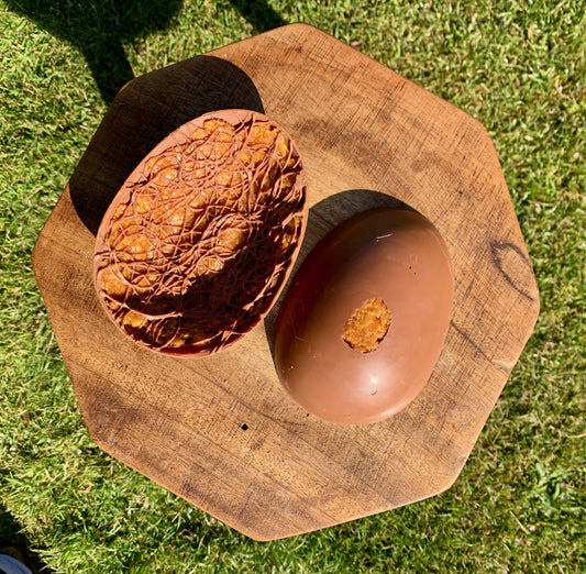 The Ultimate Luxury Homemade Caramel and Cornflake Filled Handmade Milk Chocolate Egg