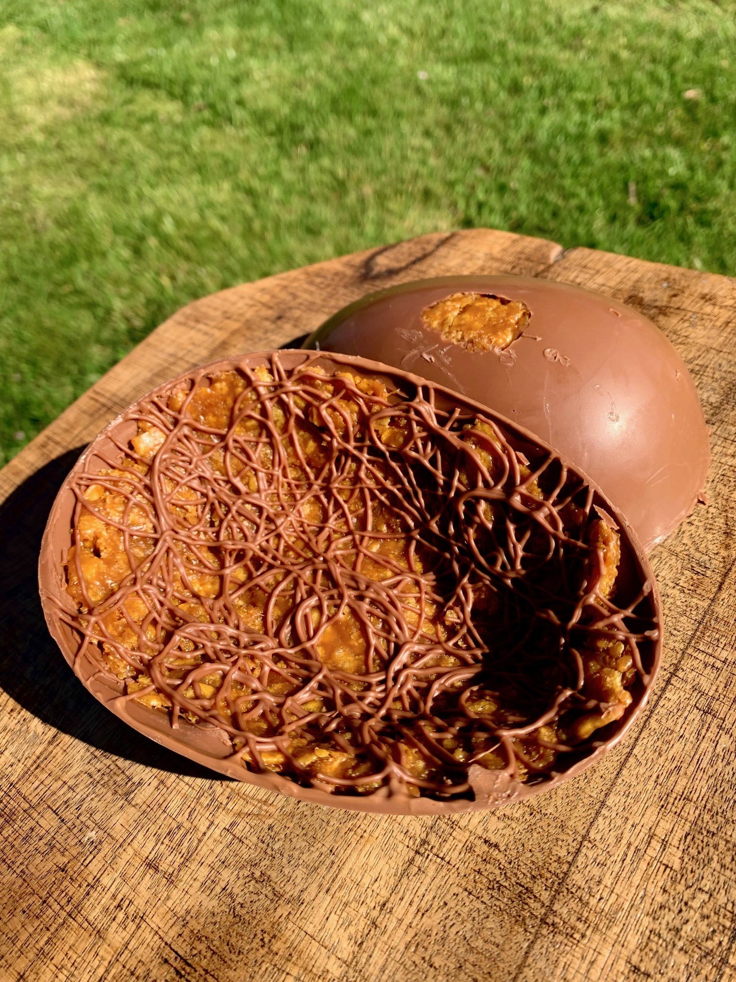 The Ultimate Luxury Homemade Caramel and Cornflake Filled Handmade Milk Chocolate Egg
