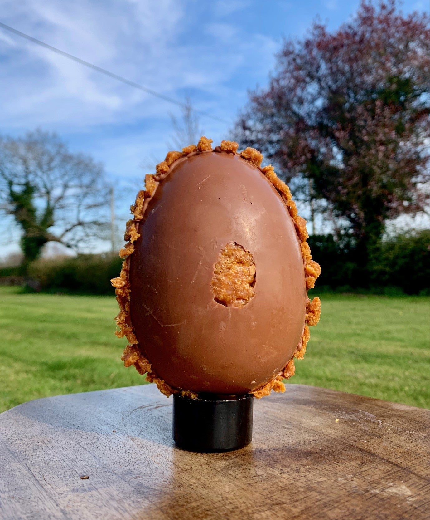 The Ultimate Luxury Homemade Caramel and Cornflake Filled Handmade Milk Chocolate Egg