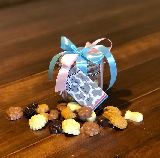 Handmade Chocolate Flower Jars